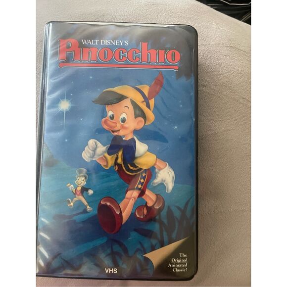 Walt Disney Pinocchio VHS Clamshell 1985 239V Original Black Case - Picture 7 of 8